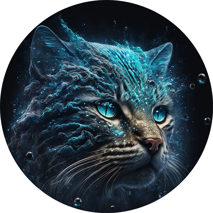 Aquarius Icon for cats as zodiacs