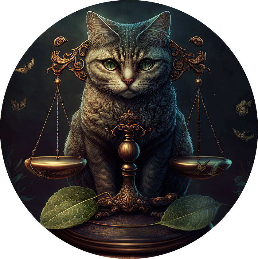 Libra Icon for cats as zodiacs