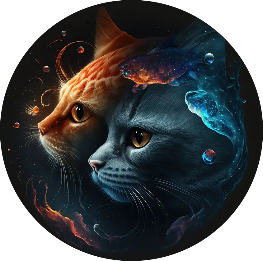 Pisces Icon for cats as zodiacs