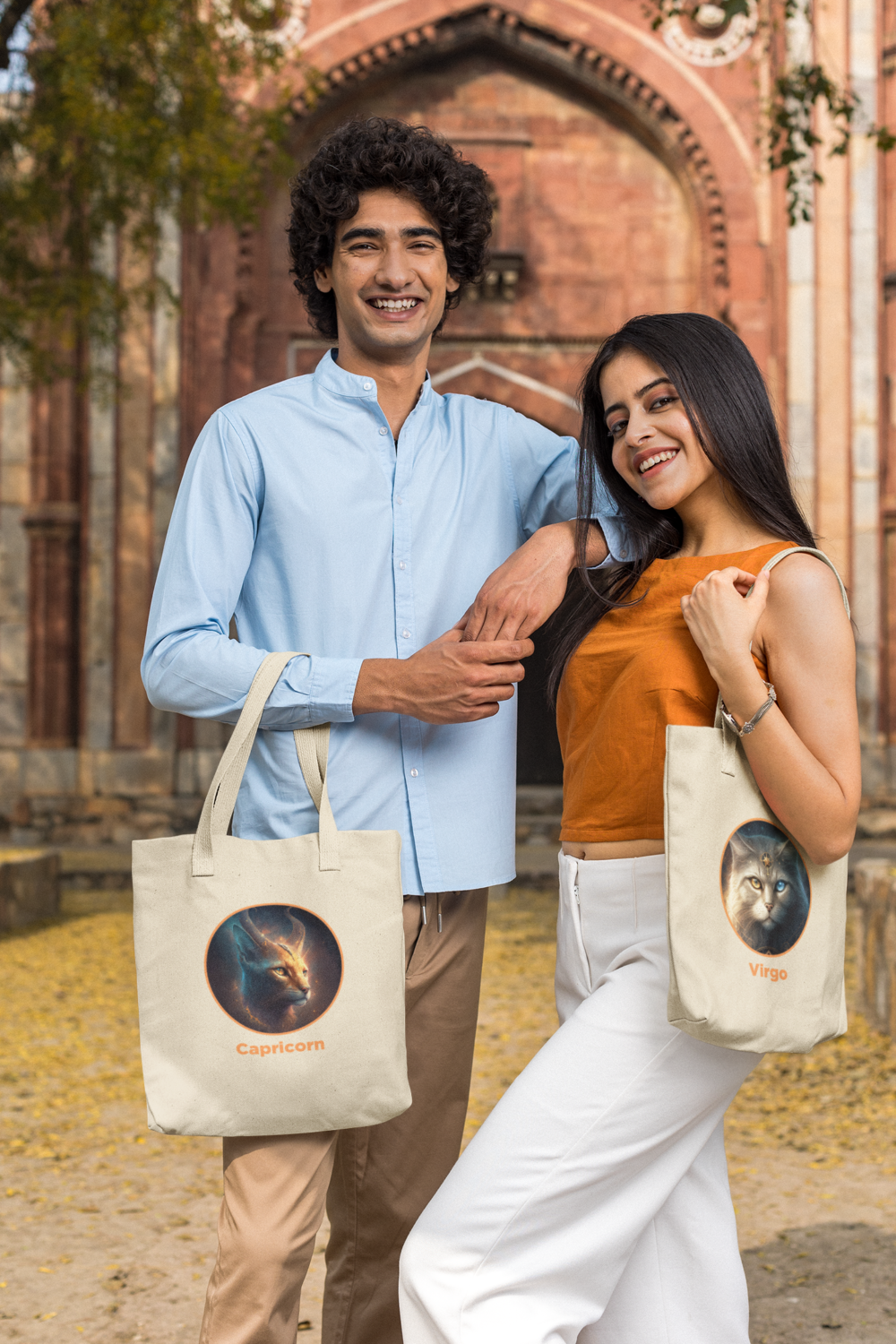 Cat Zodiac Branded Calico Bags