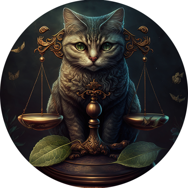 Libra Icon for cats as zodiacs